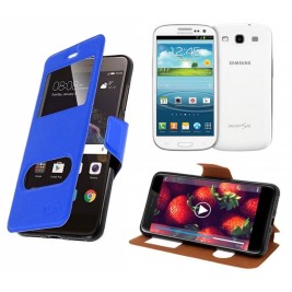 HOUSSE ETUI FOLIO SAMSUNG Galaxy S3 - i9300 (Bleu)