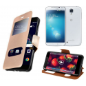 HOUSSE ETUI FOLIO SAMSUNG Galaxy S4 - i9500 (Doré)