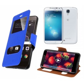 HOUSSE ETUI FOLIO SAMSUNG Galaxy S4 - i9500 (Bleu)