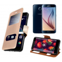 HOUSSE ETUI FOLIO SAMSUNG Galaxy S6 G-920 (Doré)