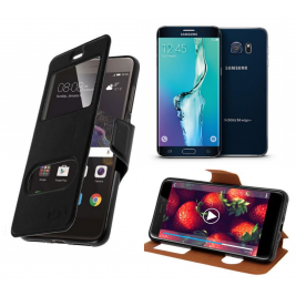 HOUSSE ETUI FOLIO SAMSUNG Galaxy S6 Edge Plus (Noir)