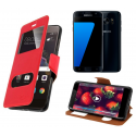 HOUSSE ETUI FOLIO SAMSUNG Galaxy S7 (Rouge)