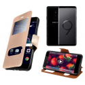 HOUSSE ETUI FOLIO SAMSUNG Galaxy S9 (Doré)