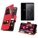 HOUSSE ETUI FOLIO SAMSUNG Galaxy S9 Plus (Rouge)