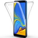 Coque 360 Degré Samsung Galaxy A7 2018 – Protection intégrale Avant + Arrière en Rigide, Housse Etui Tactile 360 degré
