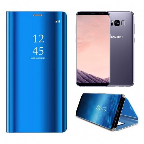 Etui Housse Clear View pour Samsung Galaxy S8 Plus Bleu
