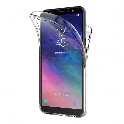 Coque 360 Degré Samsung Galaxy A6 2018 – Protection intégrale Avant + Arrière en Rigide, Housse Etui Tactile 360 degré