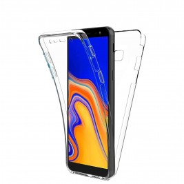 Coque 360 Degré Samsung Galaxy J4 – Protection en Rigide, Housse Etui Tactile 360 degré – Antichoc, Transparent