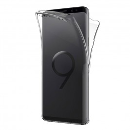Coque 360 Degré Samsung Galaxy S9 – Protection en Rigide, Housse Etui Tactile 360 degré – Antichoc, Transparent