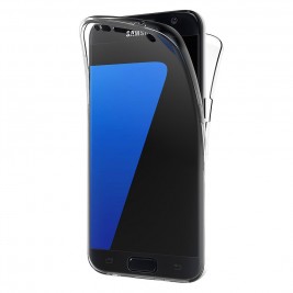 Coque 360 Degré Samsung Galaxy S7 Edge – Protection en Rigide, Housse Etui Tactile 360 degré – Antichoc, Transparent