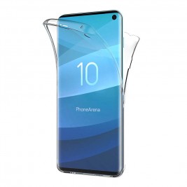 Coque 360 Degré Samsung Galaxy S10 Plus – Protection en Rigide, Housse Etui Tactile 360 degré – Antichoc, Transparent