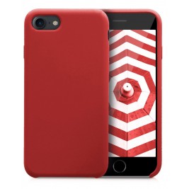 Coque iPhone 7G/8G en Silicone Liquide Anti-Rayure Rouge
