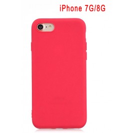 Coque iPhone 7G/8G en Silicone Fin et Mince Rouge