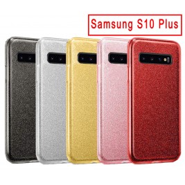 Coque Samsung Galaxy S10 Plus Paillette en Silicone avec Strass brillant