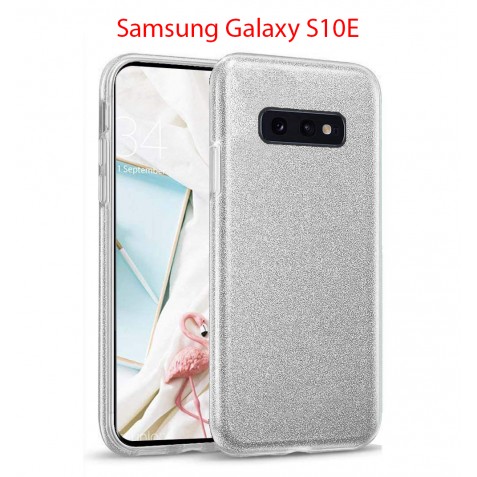 Coque Samsung Galaxy S10e Paillette en Silicone avec Strass brillant