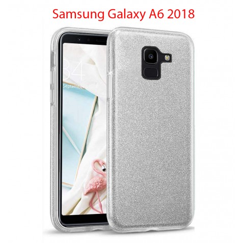 Coque Samsung Galaxy A6 2018 Paillette en Silicone avec Strass brillant
