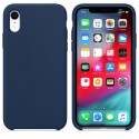 Coque iPhone XR en Silicone Liquide Anti-Rayure Bleu Foncé