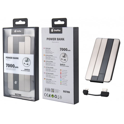 MTK Batterie Externe D2789 - Power Bank 7000 mAH avec un câble Micro USB