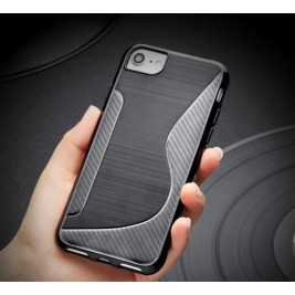 Coque iPhone 6/7/8G s-line en carbone Noir
