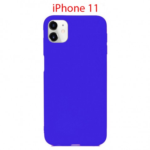 Coque iPhone 11 en Silicone Fin et Mince Bleu