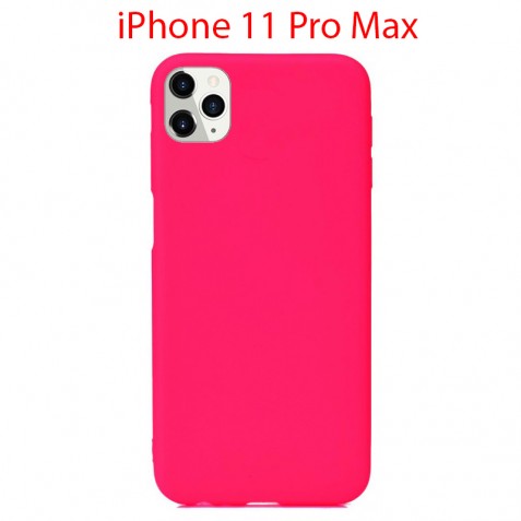 Coque iPhone 11 Pro Max en Silicone Fin et Mince Rose Flusha