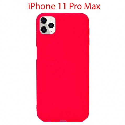 Coque iPhone 11 Pro Max en Silicone Fin et Mince Rouge