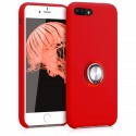 Coque iPhone 7Plus/8Plus en Silicone Rouge avec Bague
